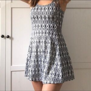 Navy and White Sun Dresss